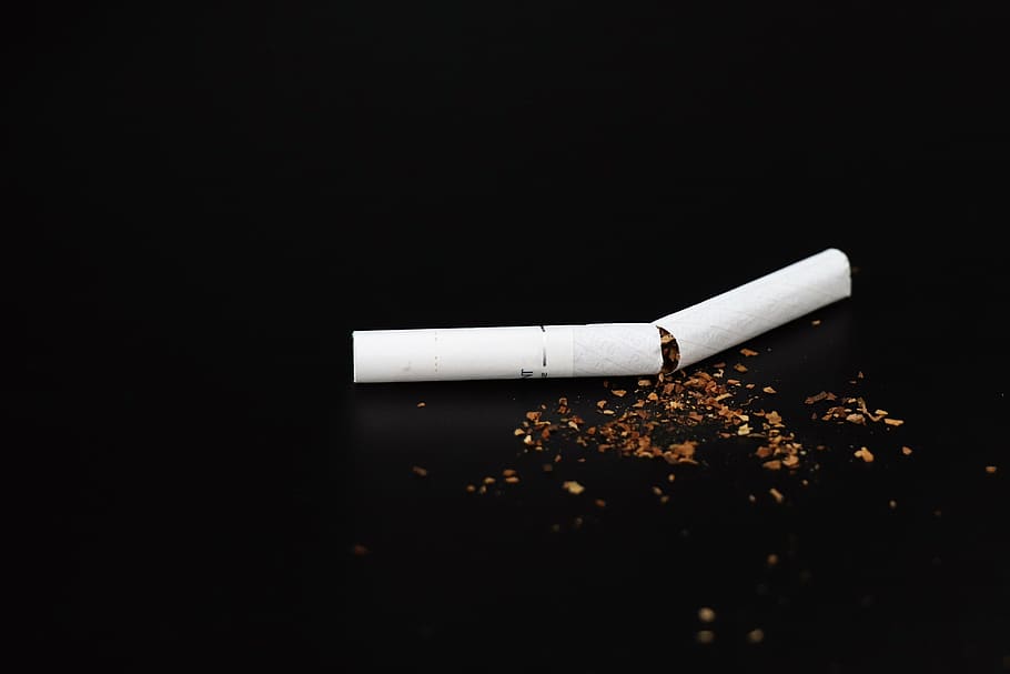 cigarro, preto, fumar, jogar, nicotina, prejudicial, solidão, vício, a dependência de, mau hábito