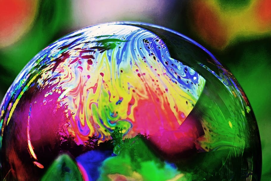 Free download | bubble, reflection, bubbles, wet, colorful, soap ...