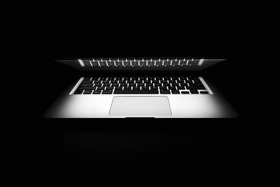 desk, laptop, computer, macbook, keyboard, macbook pro, tech, technology, apple, electronics