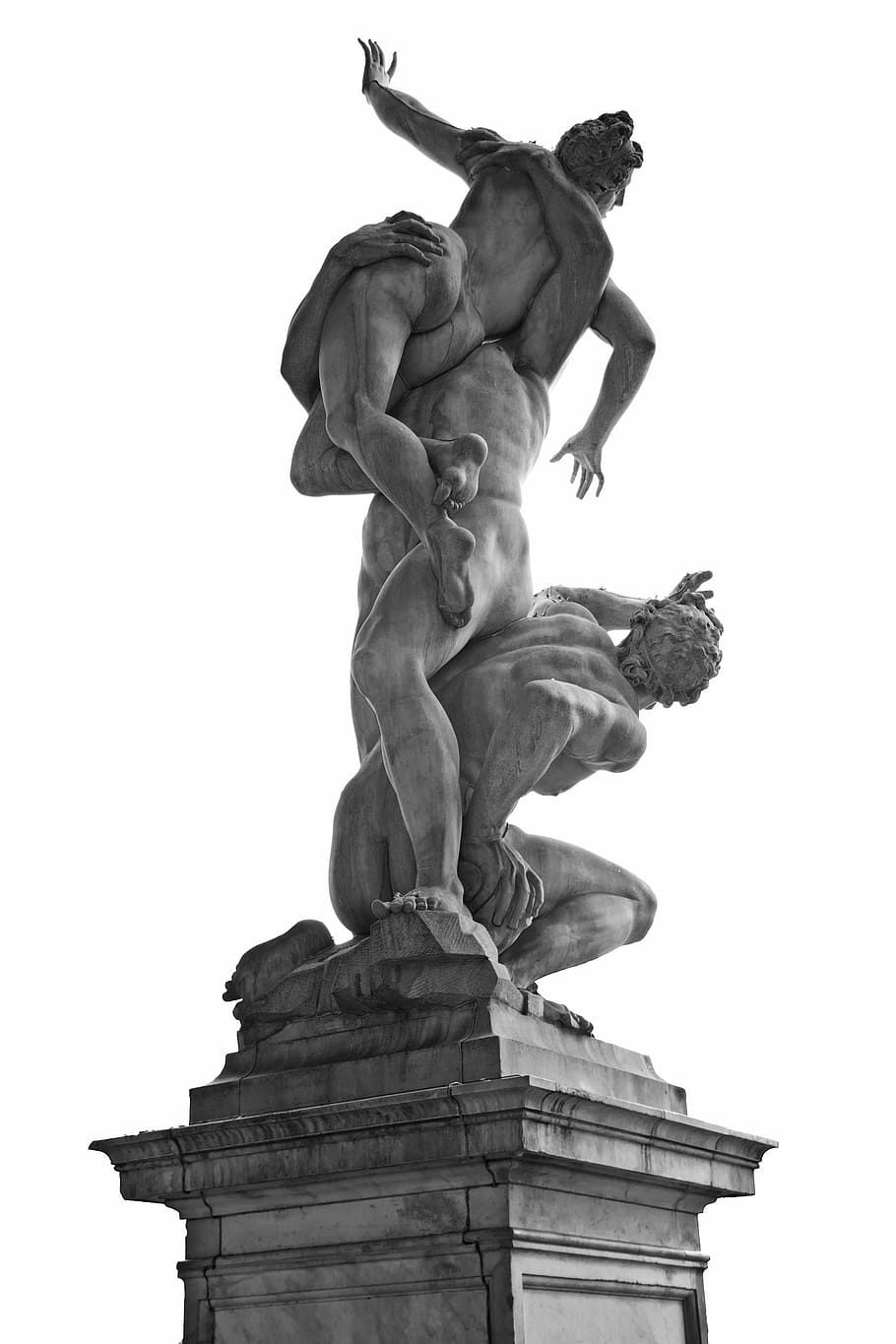 estatua de hormigón gris, firenze, italia, blanco negro, europa, fiore, viajes, europeo, turismo, florencia