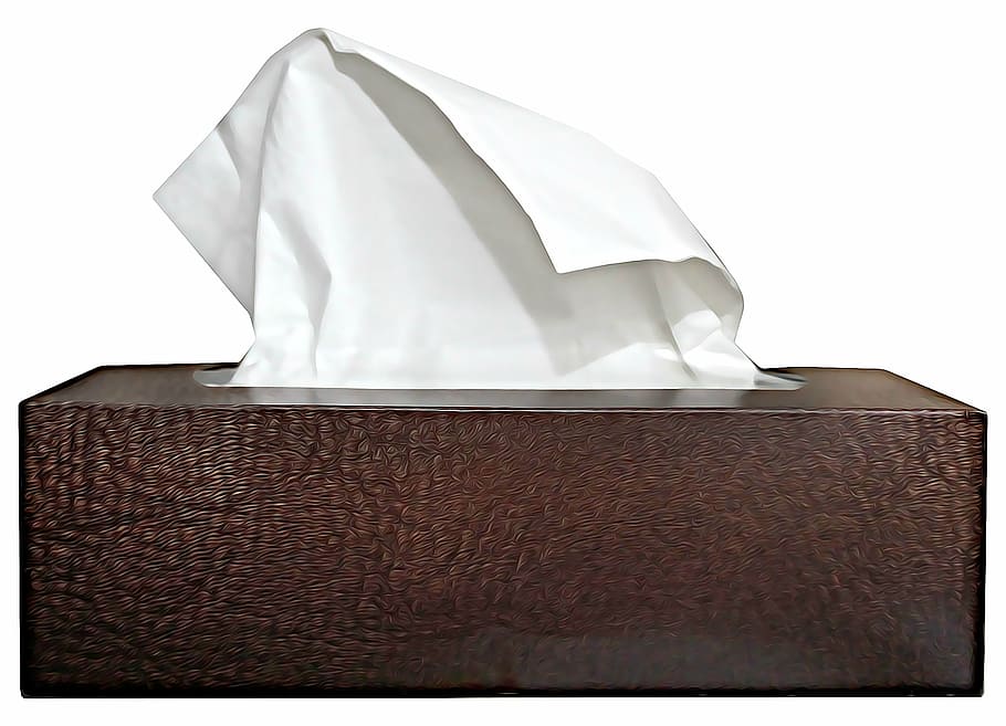 white, tissue, brown, tissue box, handkerchief, cold, cry, digital, box, bag