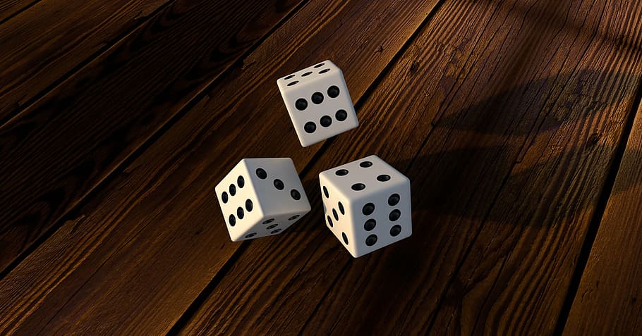 three white dice, cube, play, random, luck, points, numbers eyes, magic cube, craps, pastime