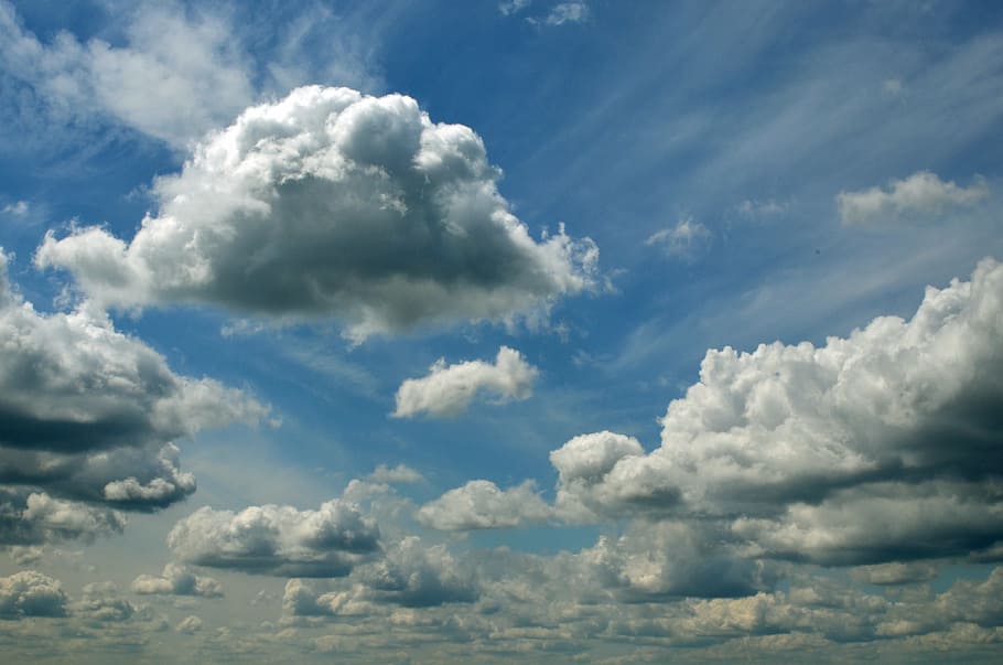 awan, langit, biru, langit berawan, alam, cuaca, awan - Langit, latar belakang, udara, di luar rumah