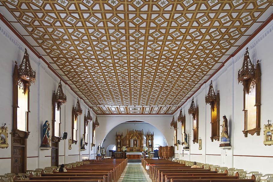 colombia, san agustin, iglesia de san agustín, church, religion, travel, historically, architecture, built structure, ceiling