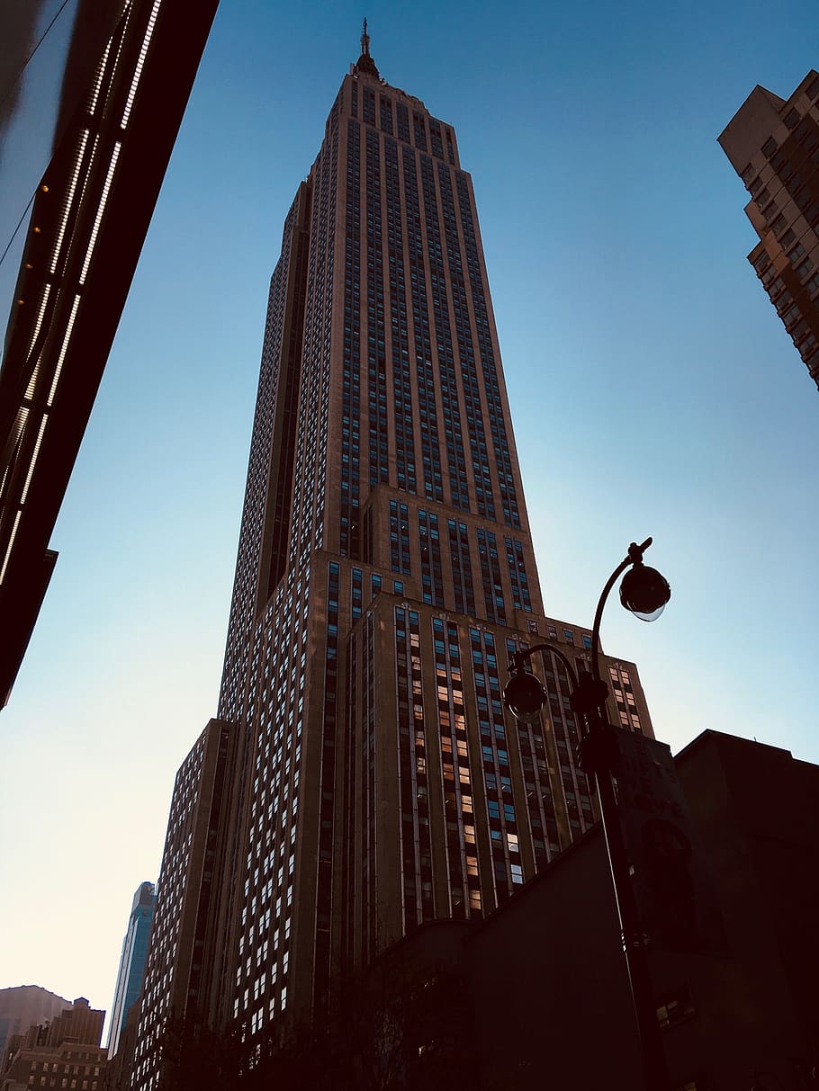 the empire state building, new york, manhattan, skyscraper, america, metropolis, city, trip, holiday, built structure
