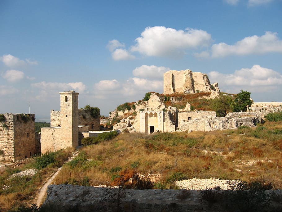 Rahmani, Siria, Castillo, Saladino, arquitectura, historia, antigua ruina, antigua, día, estructura construida
