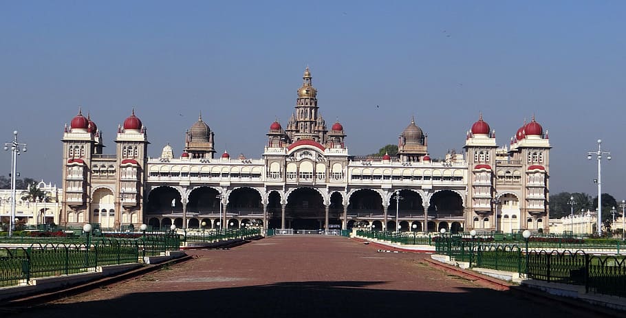 mysore palace, architecture, landmark, structure, historic, travel, indo-saracenic, mysuru, karnataka, india