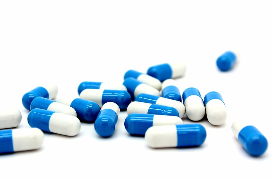banyak tablet obat, obat, kapsul, biru, putih, suplemen makanan, kesehatan dan obat-obatan, pil, suplemen gizi, vitamin