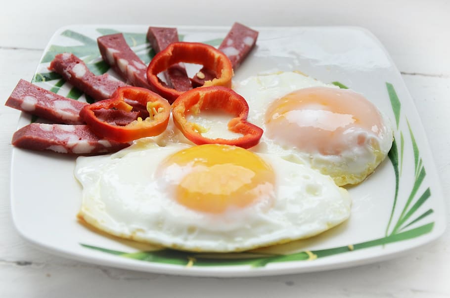 omelette, egg, breakfast, dish, the yolk, nutrition, appetizer, closeup, still life, food