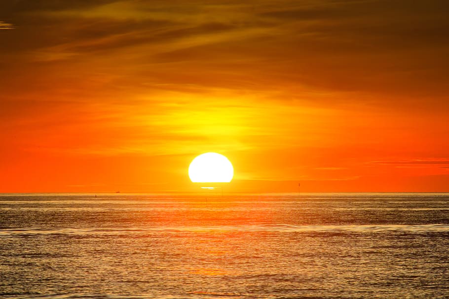 sunrise, vietnam, sea, landscape, sunset, sky, sun, beauty in nature, scenics - nature, orange color