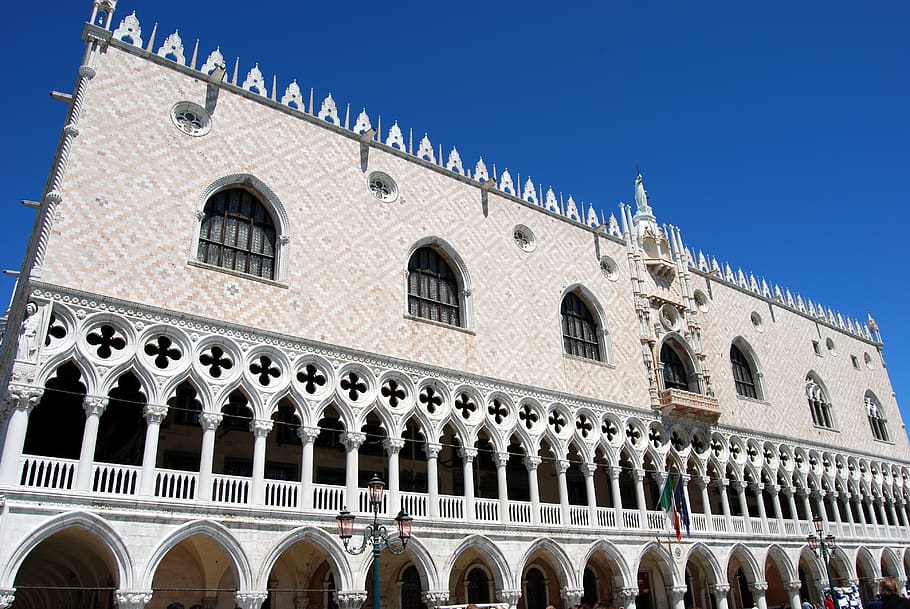 palazzo, ducal, venice, construction, ancient, architecture, italy, arc, arch, built structure