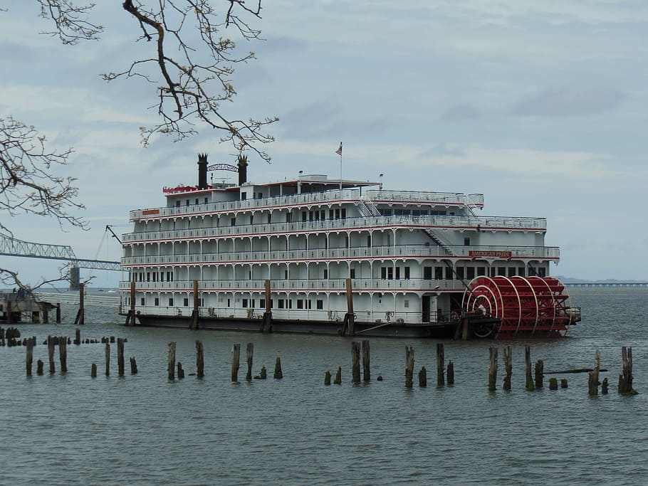 Riverboat, Sternwheeler, Boat, River, astoria, waterfront, american pride, landmark, oregon, columbia