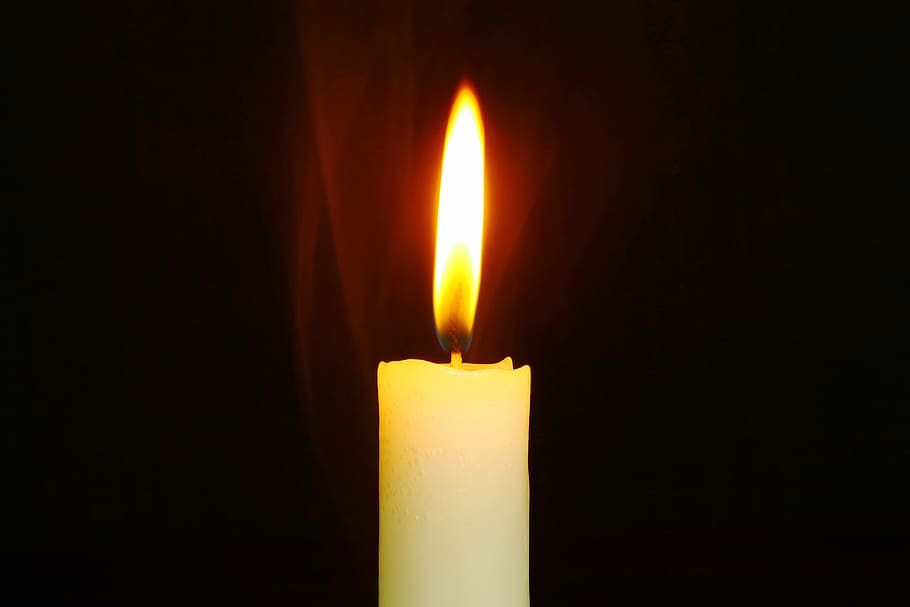 white long candle, candle, smoke, smoky, calls, light, clarity, fire, flame, fire - Natural Phenomenon