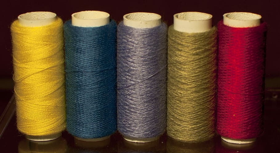 Thread, Colors, Cotton, Fiber, Textile, cotton, fiber, yarn, collection, fabric, red