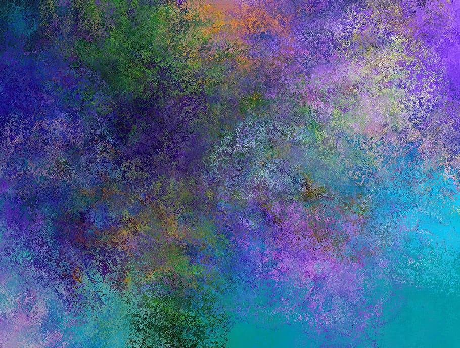 purple, teal, pink, abstract, painting, background, art, color, canvas, brush