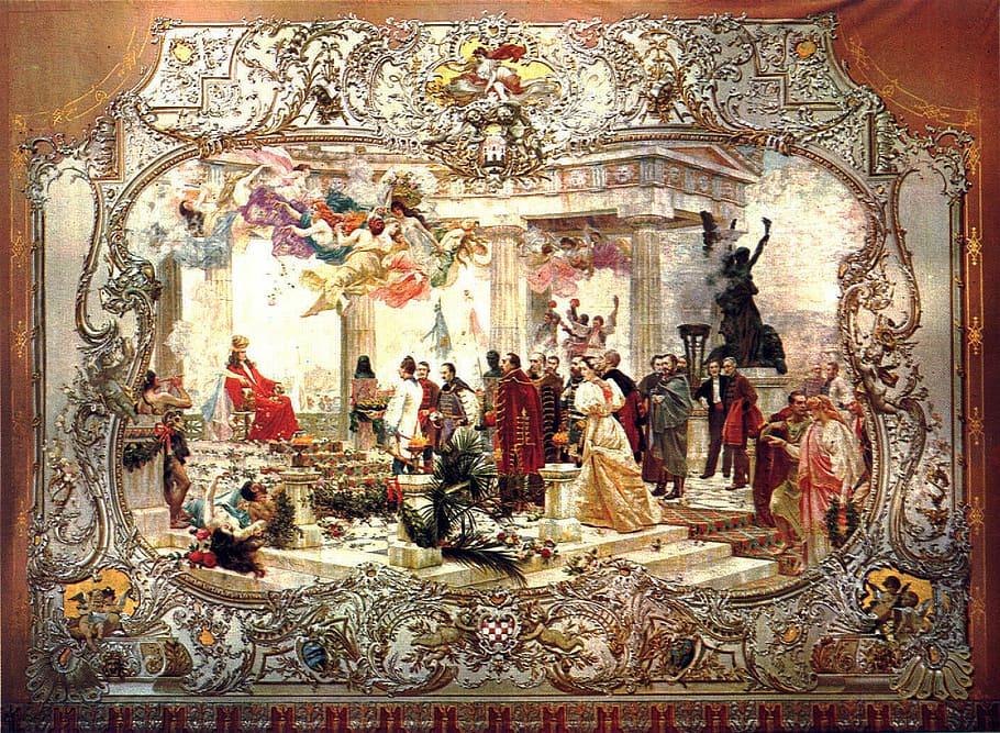 croatian revival, Croatian, revival, Zagreb, Croatia, art, court, croation, painting, palace