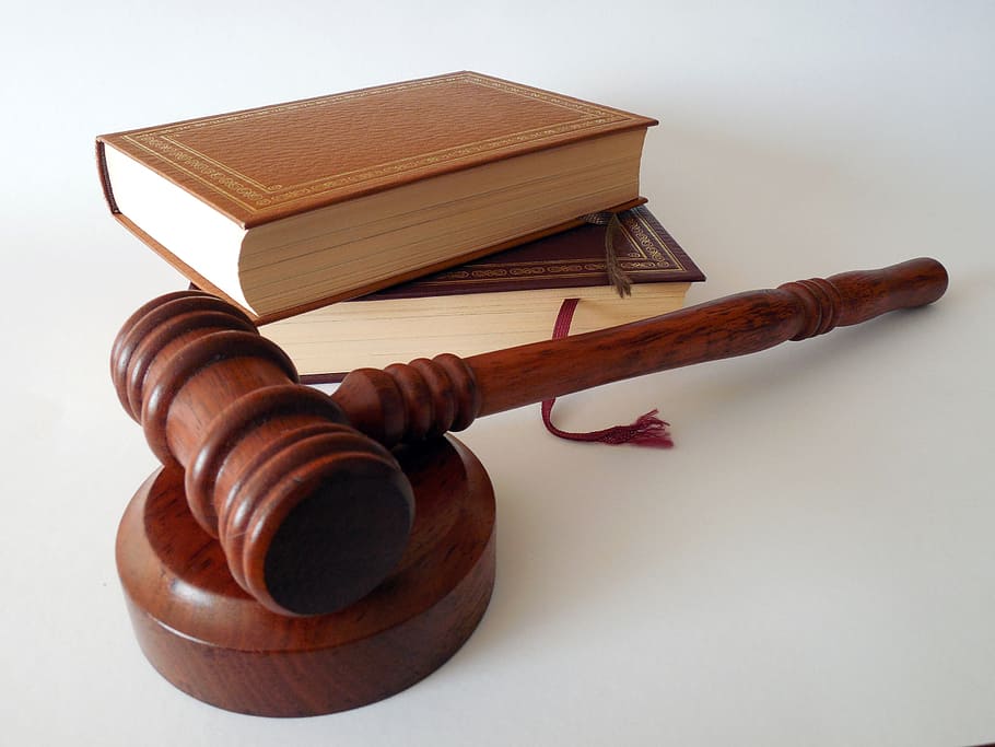 brown, wooden, gavel, two, books, hammer, law, court, lawyer, paragraphs