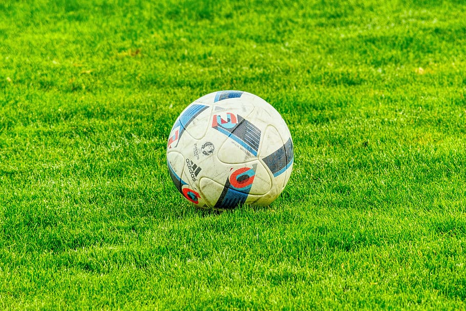 soccer ball, grass field, football, kreisliga, sport, ball, rush, football pitch, adidas, sports ground