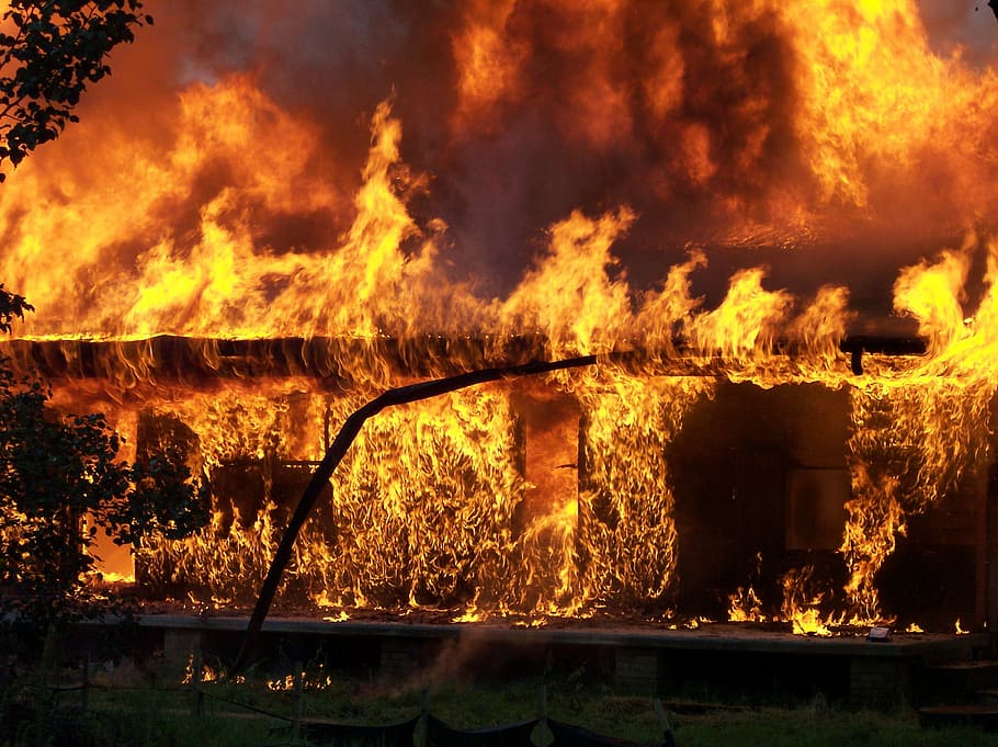 membakar rumah, Api, Darurat, Penyelamatan, Pemadam Kebakaran, bahaya, membakar, neraka, panas, pemadam