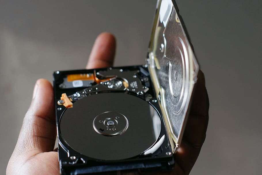 person, holding, cd case, computer, hard disk, hard drive, technology, human hand, hand, human body part