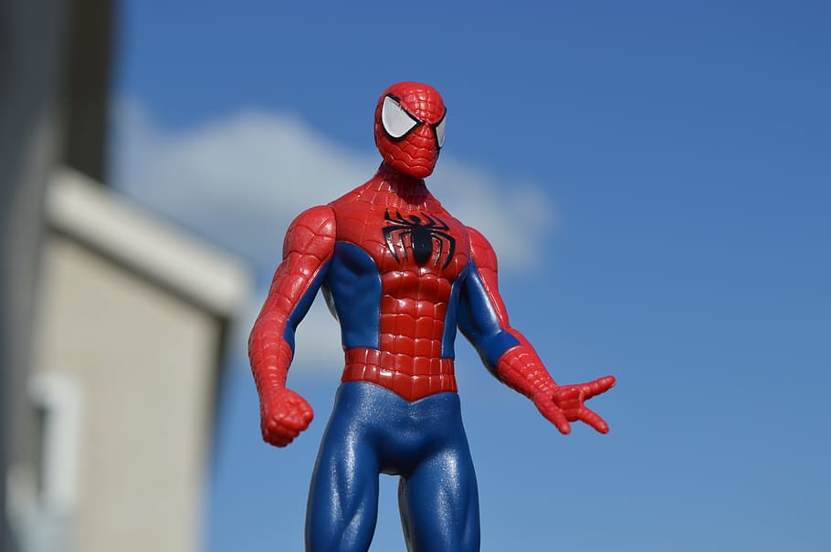 selective, focus photography, spider-man action figure, spiderman, superhero, hero, comic, action figure, toy, character