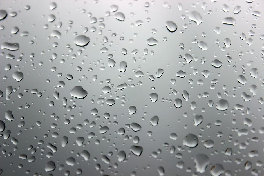 water on glass, drops, pane, rain, rain drops, drop of rain, drops of water, macro, after the storm, nature