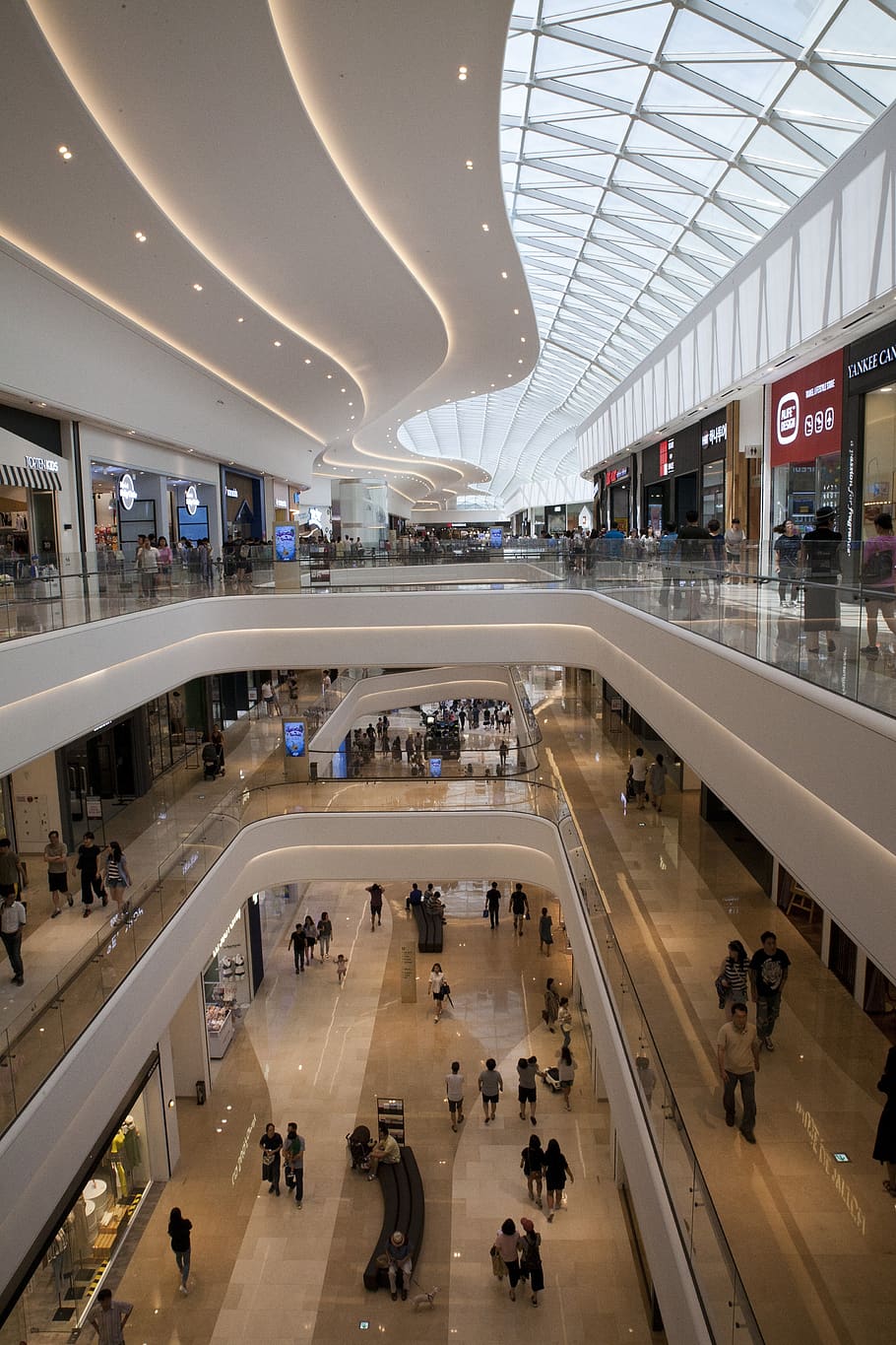 shopping, mall, korea, complex mall, group of people, indoors, crowd, large group of people, real people, architecture
