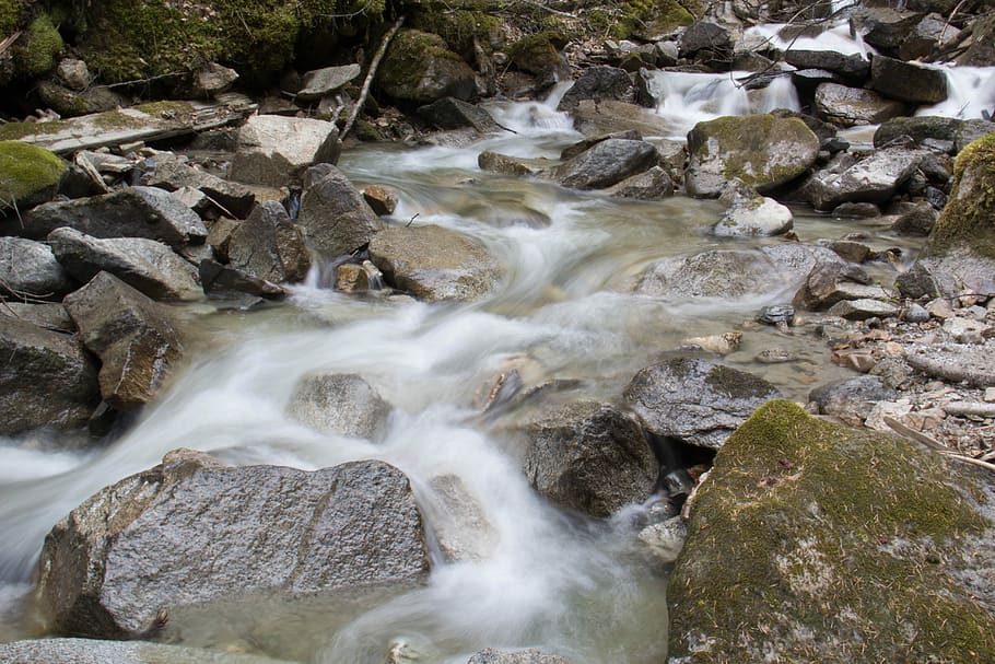 shutter stream, alaskan stream, Slow, Shutter, Stream, Alaskan, slow shutter stream, water, rock - object, long exposure