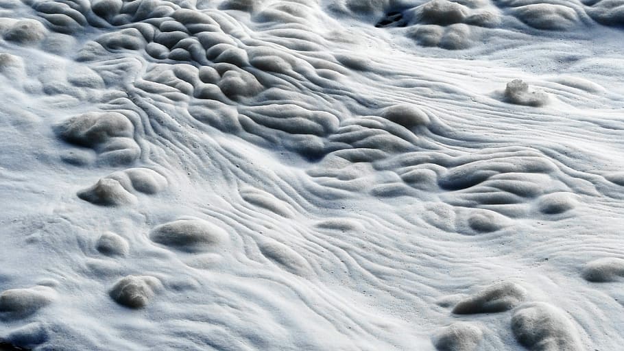 foam carpet, foam, blow, bubble, vesicle, air bubbles, dirt, river, water, water surface
