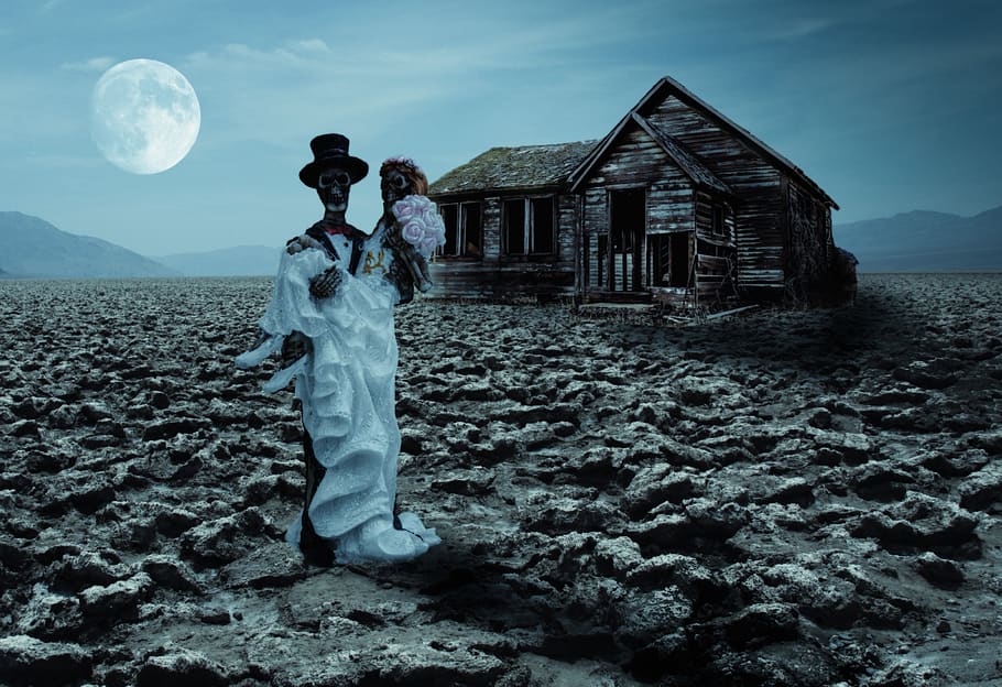 Fantasy Mystical Photoshop Landscape Wedding Image Editing Composing Full Moon Gloomy Ghostly Pxfuel