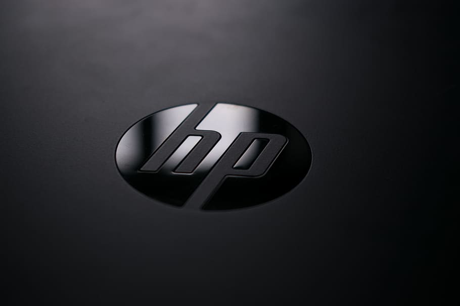 logotipo, hp, logotipo de hp, reflexión, marca, cromo, palabras, en el interior, comunicación, foto de estudio