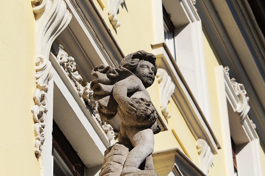 bayreuth, bavaria, upper franconia, sculpture, germany, architecture, building, historically, historic center, stone figure