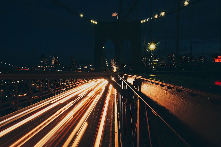 fotografia em time-lapse, estrada, urbano, cidade, escuro, noite, exposição longa, fotografia, carro, veículo