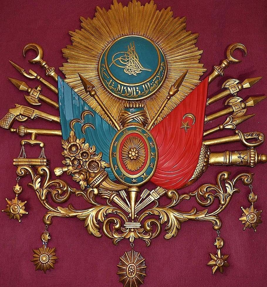 coat, arms, ottoman empire wall decor, historic, history, military museum, colors, military, symbol, symbols