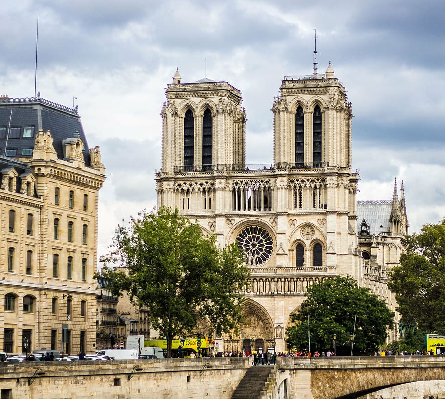Notre, Dame, París, Catedral, arquitectura, estructura construida, exterior del edificio, cielo, edificio, naturaleza