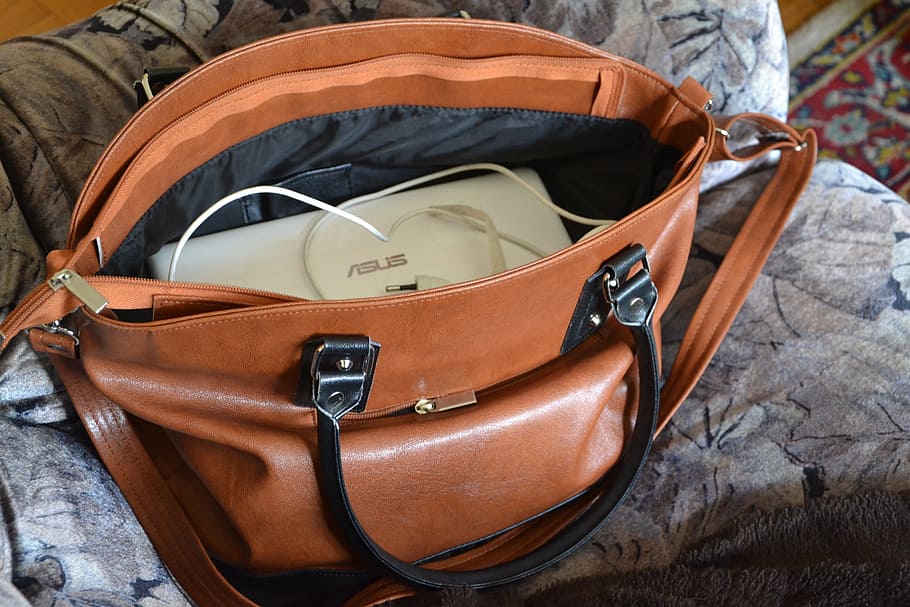 white, asus laptop, brown, leather bag, handbag, handbags, bag, skin, castle, leather