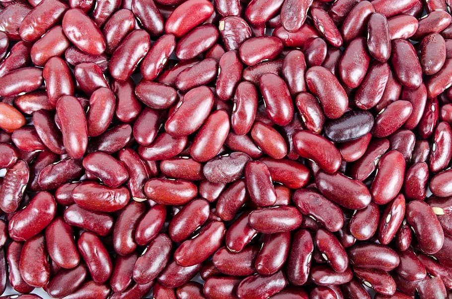 brown bean lot, red beans, beans, kidney, pile, heap, nobody, many, white, red