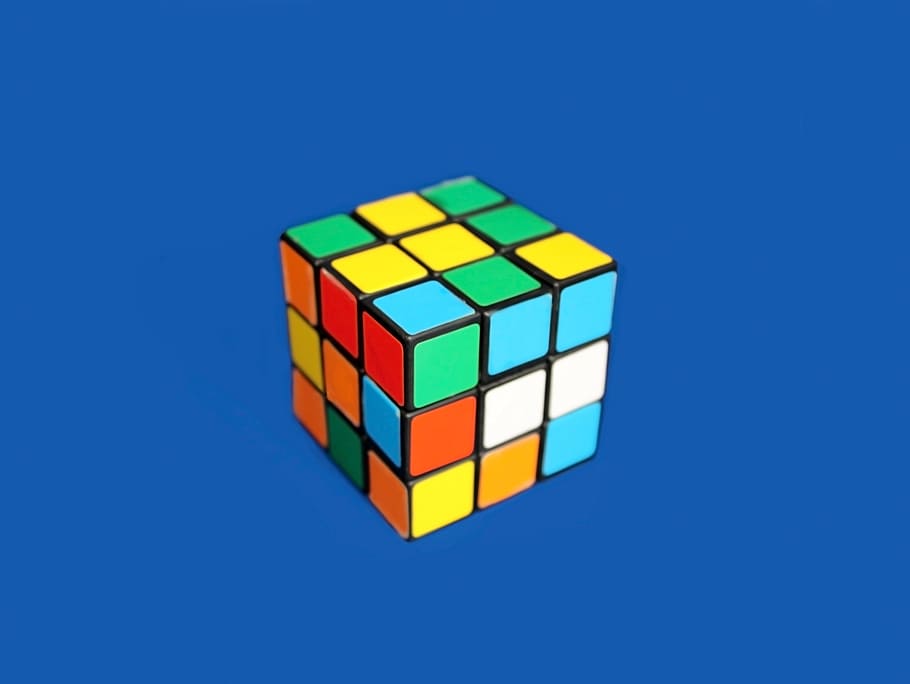 3x3, 3 x 3 rubik, seni klip kubus, kubus, rubik, mainan, permainan, puzzle, kecerdasan, putih