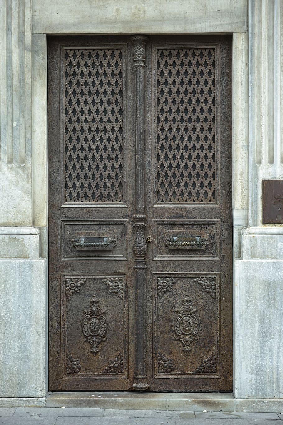 puerta, Daniel, antiguo, edificio, calle, retro, clave, textura, arquitectura, oxidado