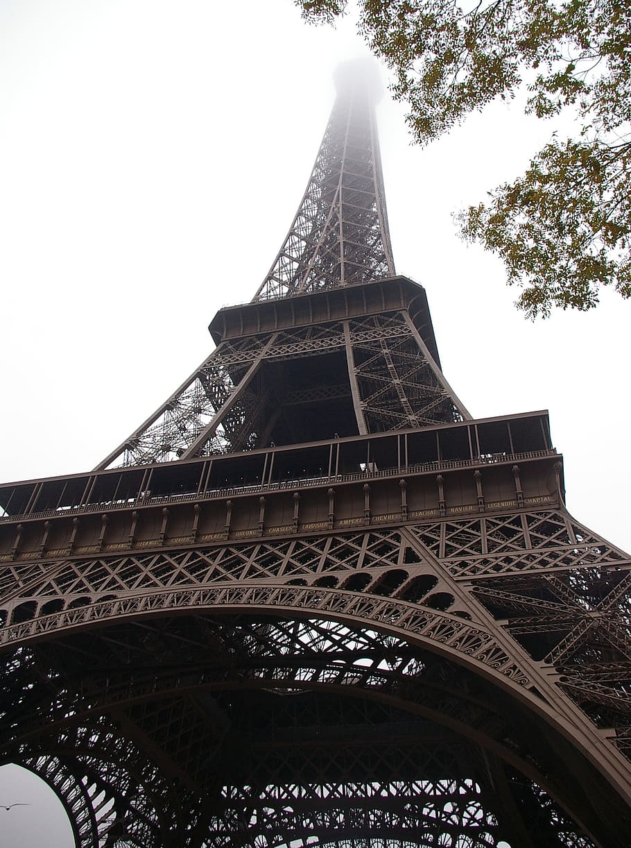 París, niebla, Europa, Francia, torre, exposición, noviembre, Torre Eiffel, París - Francia, lugar famoso