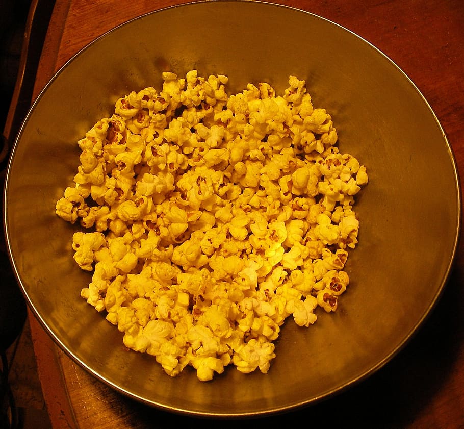popcorn, turmeric, snack, food and drink, food, freshness, indoors, wellbeing, bowl, healthy eating