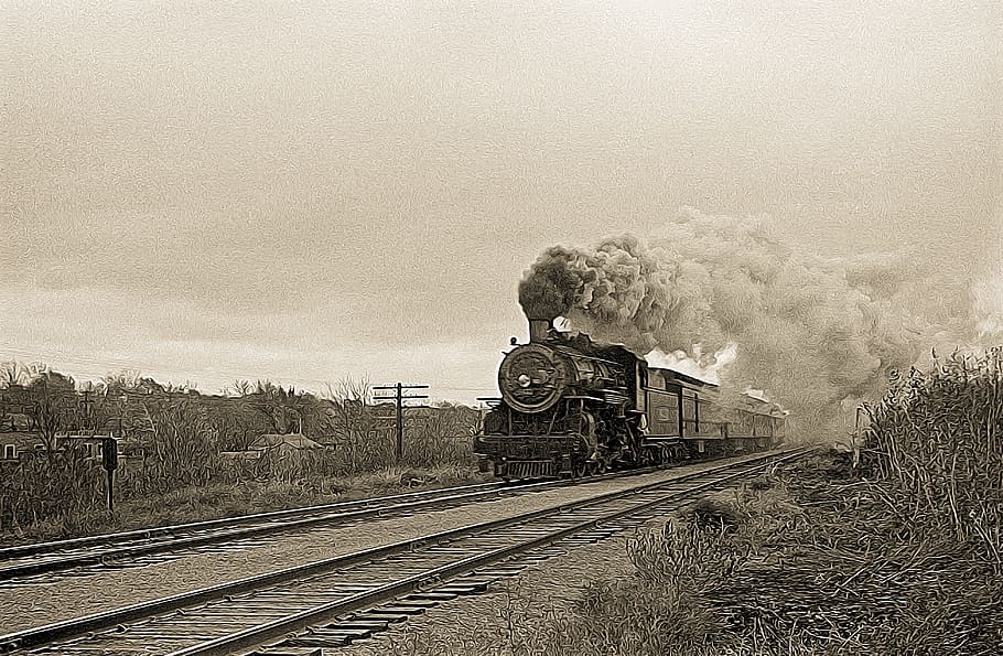 steam train, train, track, steam locomotive, railroad, steam engine, railway, travel, vintage, speed