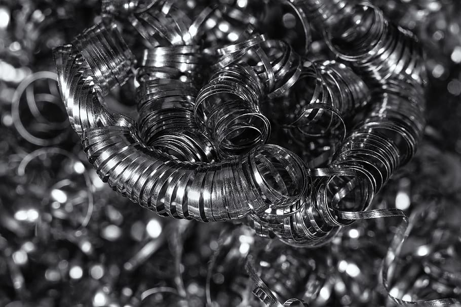 wire, stainless steel, spiral, pot cleaner, reflection, shiny, wire wool, rotated, close up, shining