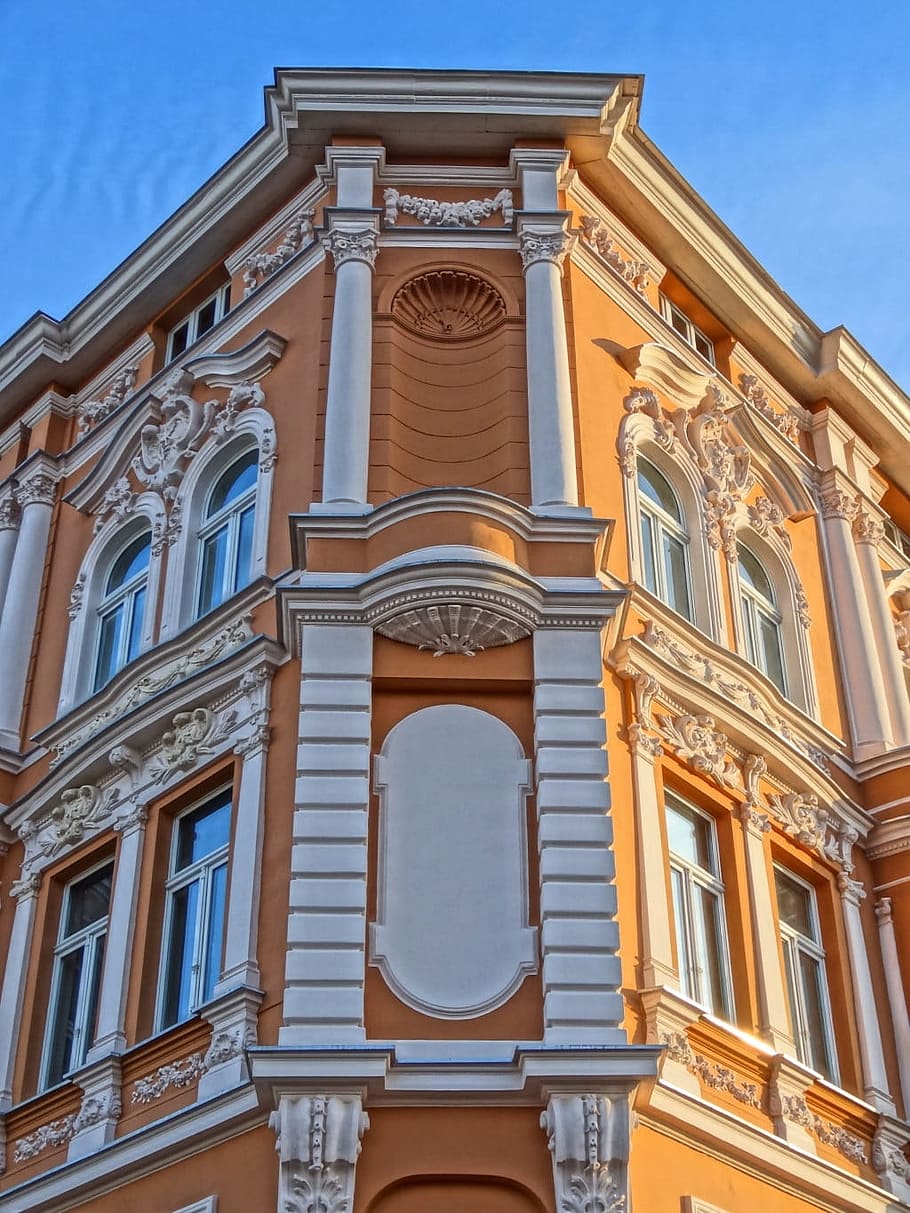 Stary Port, Bydgoszcz, Facade, Building, architecture, exterior, windows, niche, building exterior, window