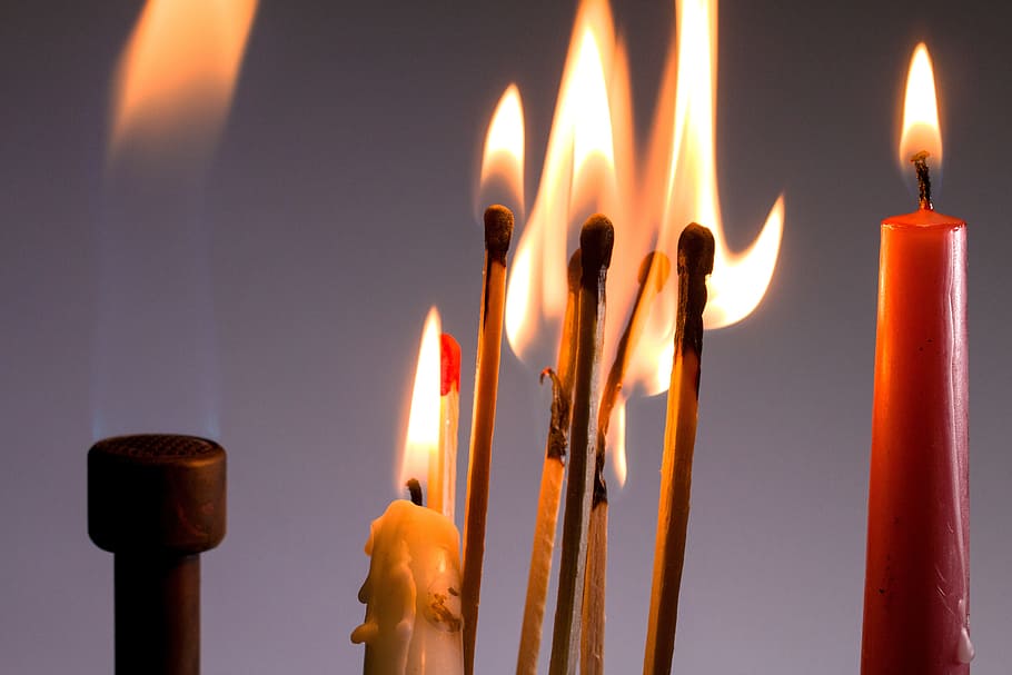 candlelight, candles, matches, flame, burner, fire, burning, fire - natural phenomenon, heat - temperature, candle