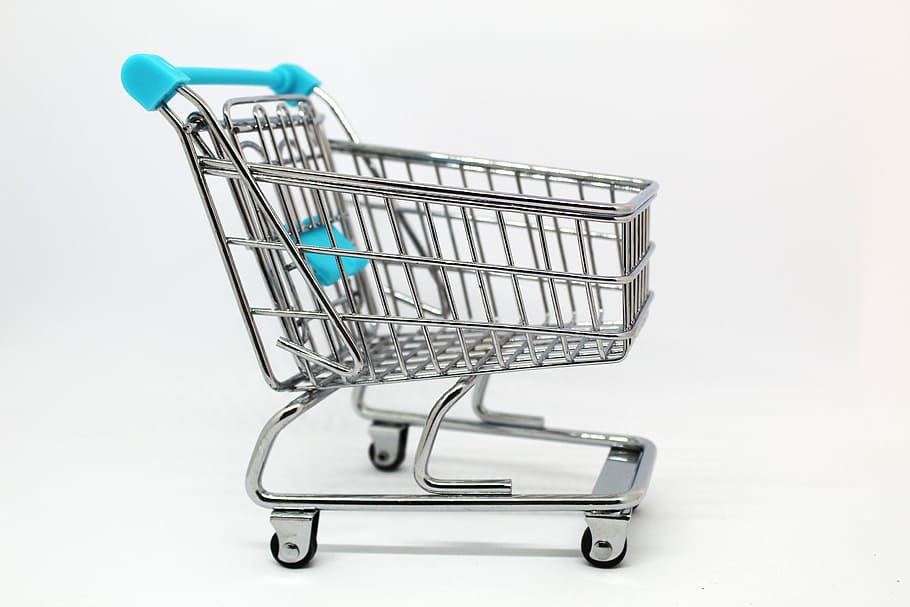 stainless, steel shopping cart, shopping cart, purchase, truck, trade, shop, objects, shopping, consumerism