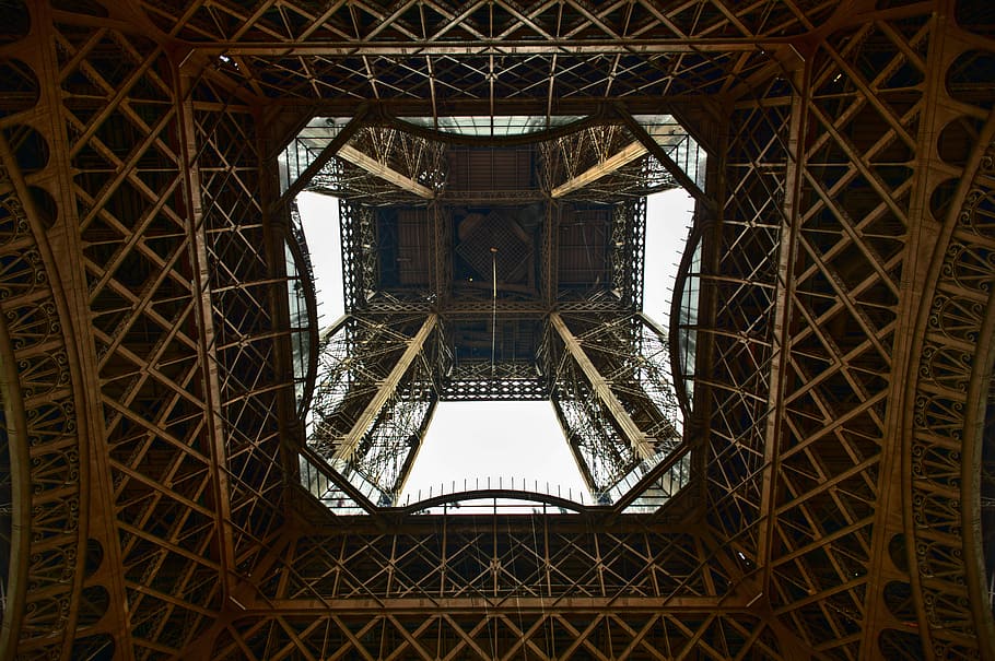 ground view, ground, view, Eiffel tower, architecture, famous Place, indoors, europe, travel Destinations, built Structure