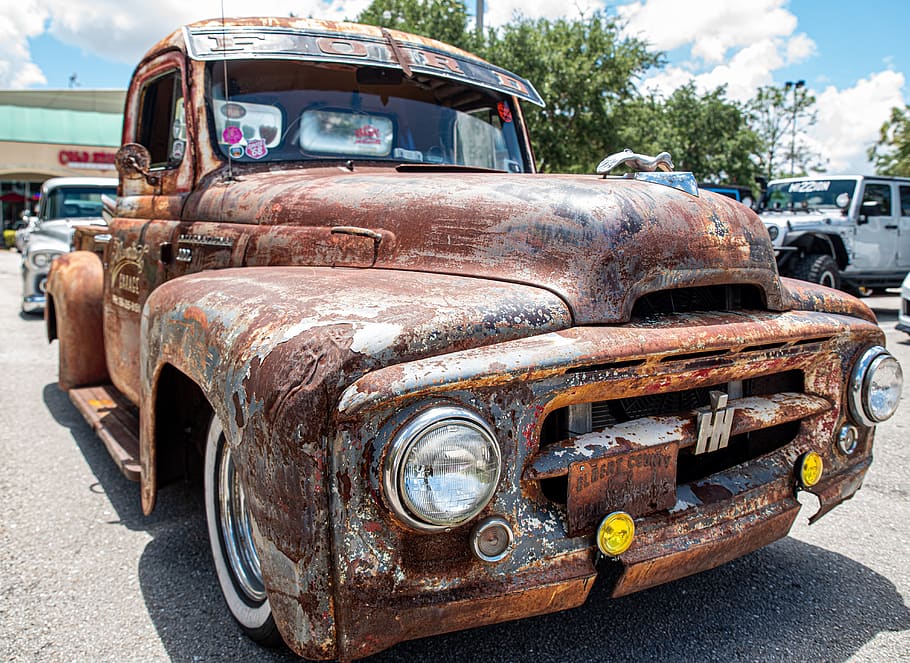 truk, menjemput, karat, kendaraan antik, truk tua, truk ford, klasik, truk pickup retro, keibaan, truk amerika