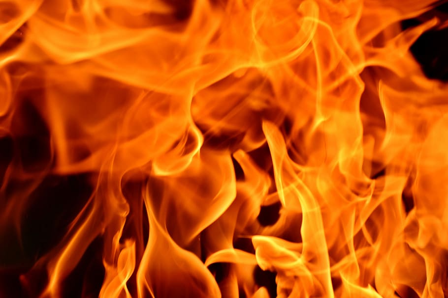 fire digital wallpaper, fire, flame, burn, brand, glow, bright, combustion, yellow, hot