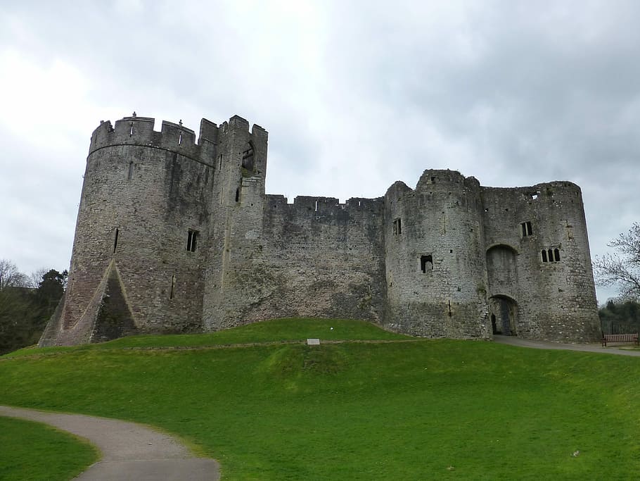 Chepstow, Castillo, Gales, Historia, fortaleza, torre, monmouthshire, patrimonio, antigua, antigua ruina